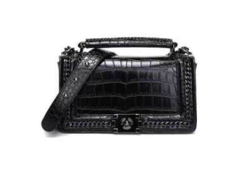 Accessories * | China 9091 Black Croc