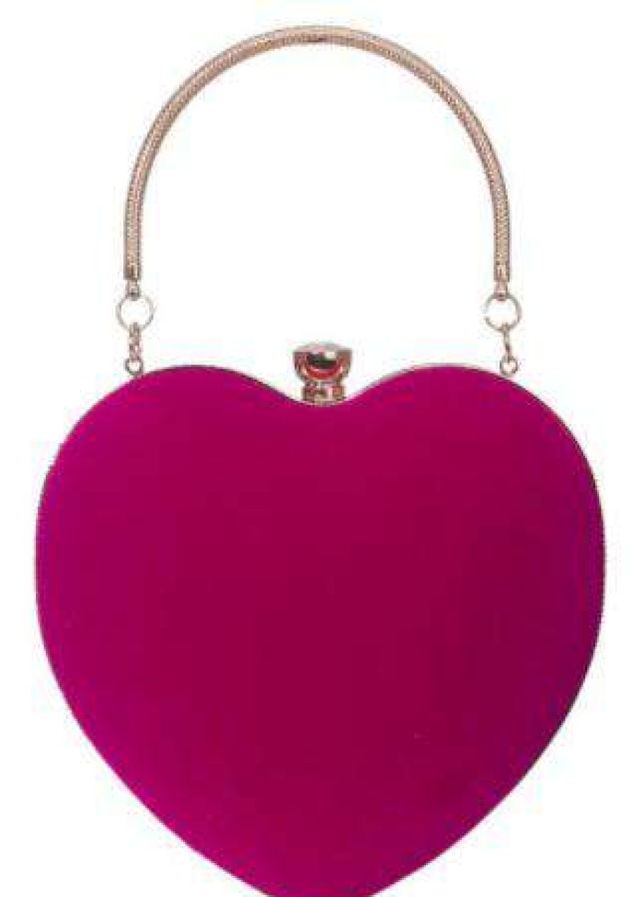 Accessories * | China 1125 Hot Pink Heart Purse What'S New