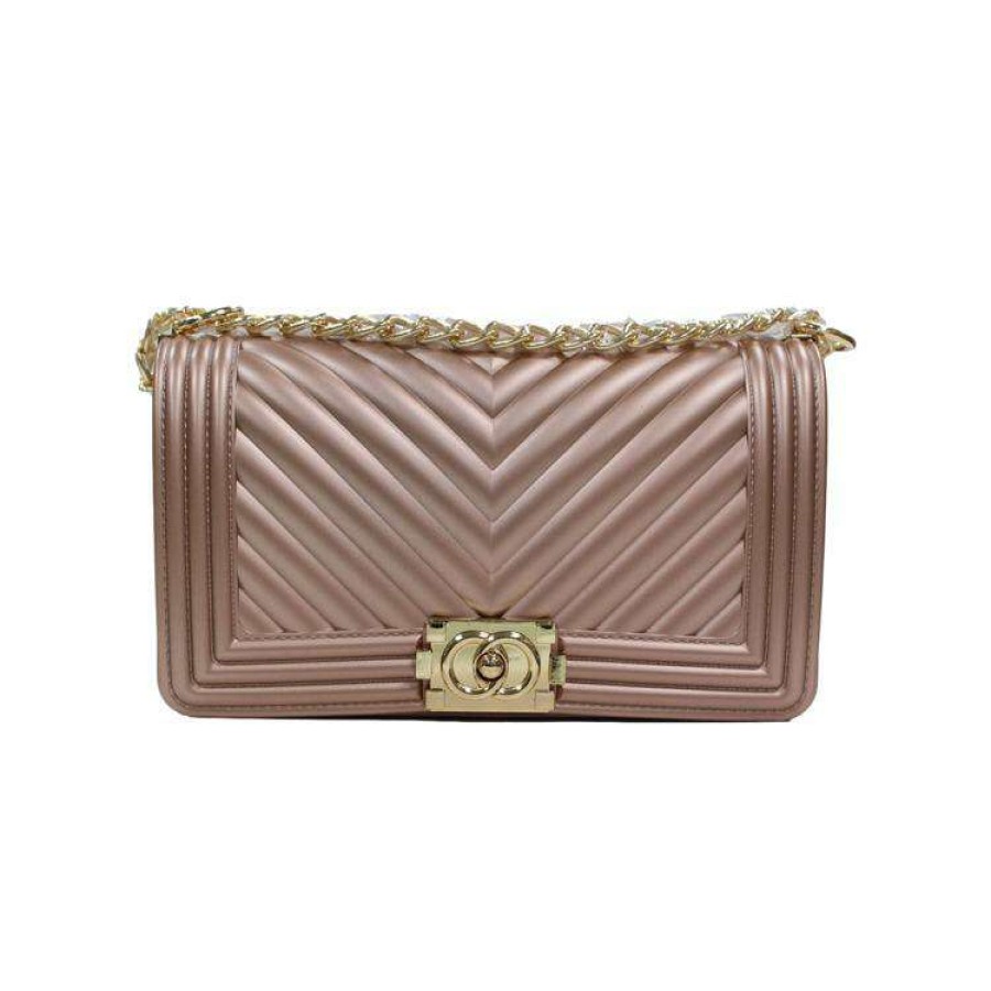 Accessories * | China 1028 Rose Gold Jelly Purse (Large)