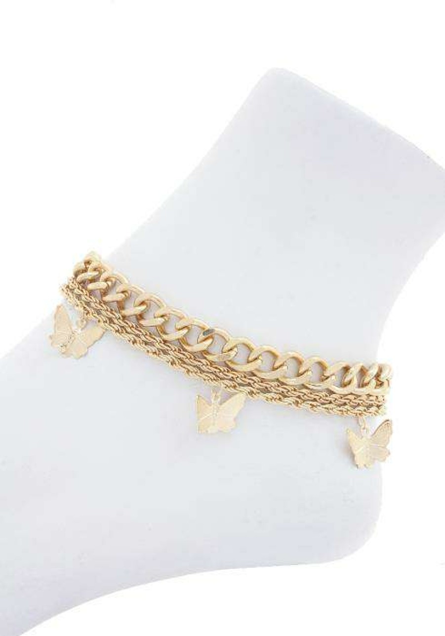 Accessories * | Joia What'S New Ka3002 Gold Ankle Chain