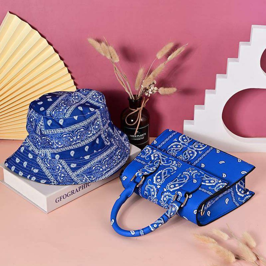 Accessories * | China 9753 Blue Bandana Purse