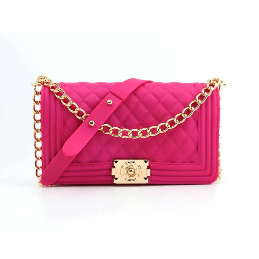 Accessories * | China What'S New 1027 Hot Pink Jelly Purse (Large)