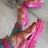 Shoe Type * | Mata What'S New Lace Me Up Hot Pink