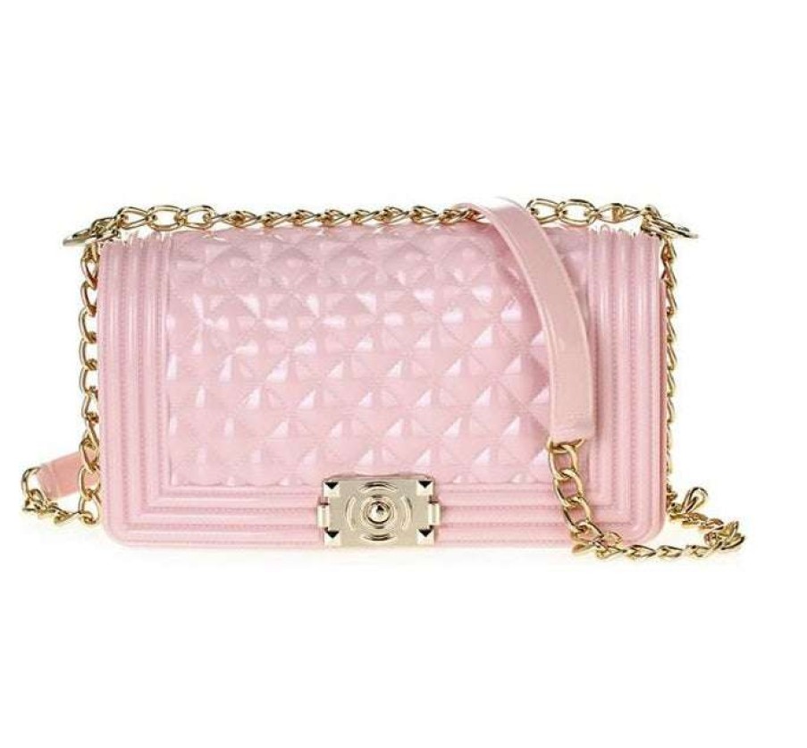 Accessories * | China 1027 Light Pink Patent Jelly Purse (Large) What'S New