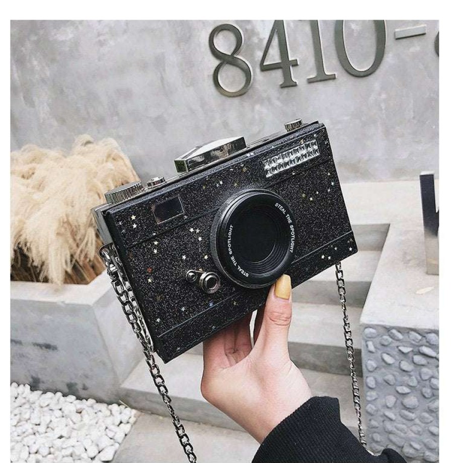 Accessories * | China 8080 Black Camera Purse What'S New