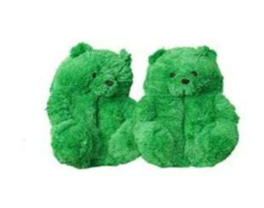 Shoe Type * | China Teddy Bear Slippers Green What'S New