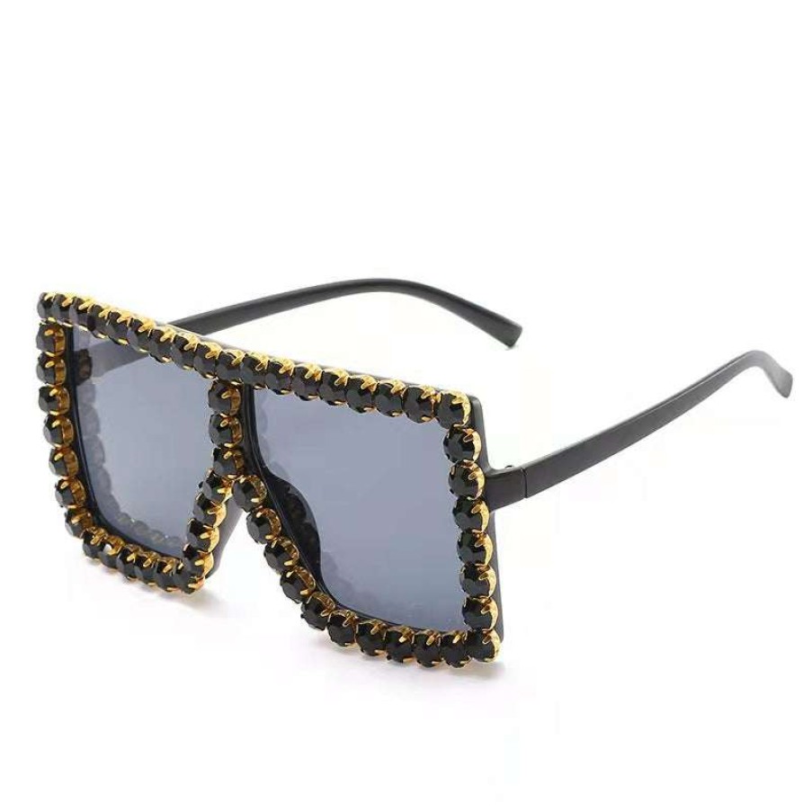 Accessories * | China Bling Sunglasses Black/Black What'S New