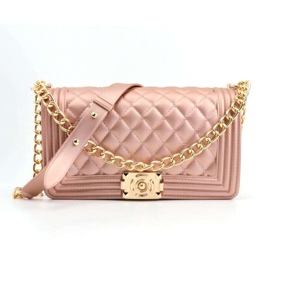 Accessories * | China 1027 Rose Gold Jelly Purse (Large) What'S New