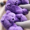 Shoe Type * | China Teddy Bear Slippers Purple