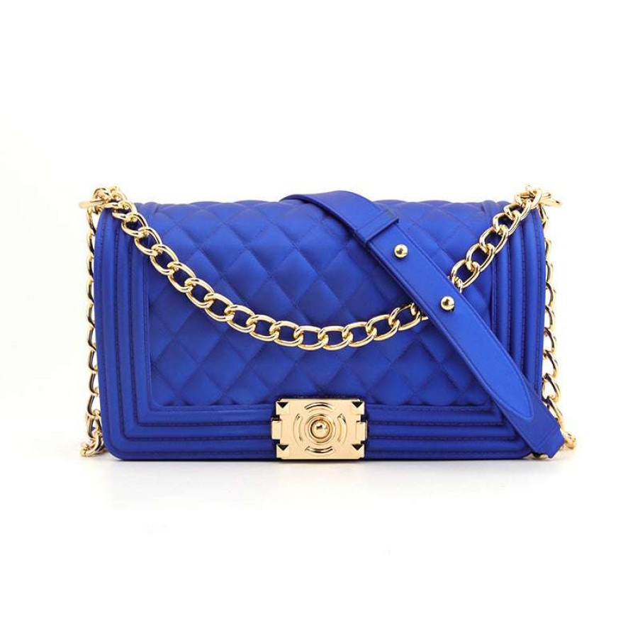 Accessories * | China What'S New 1027 Blue Jelly Purse (Large)