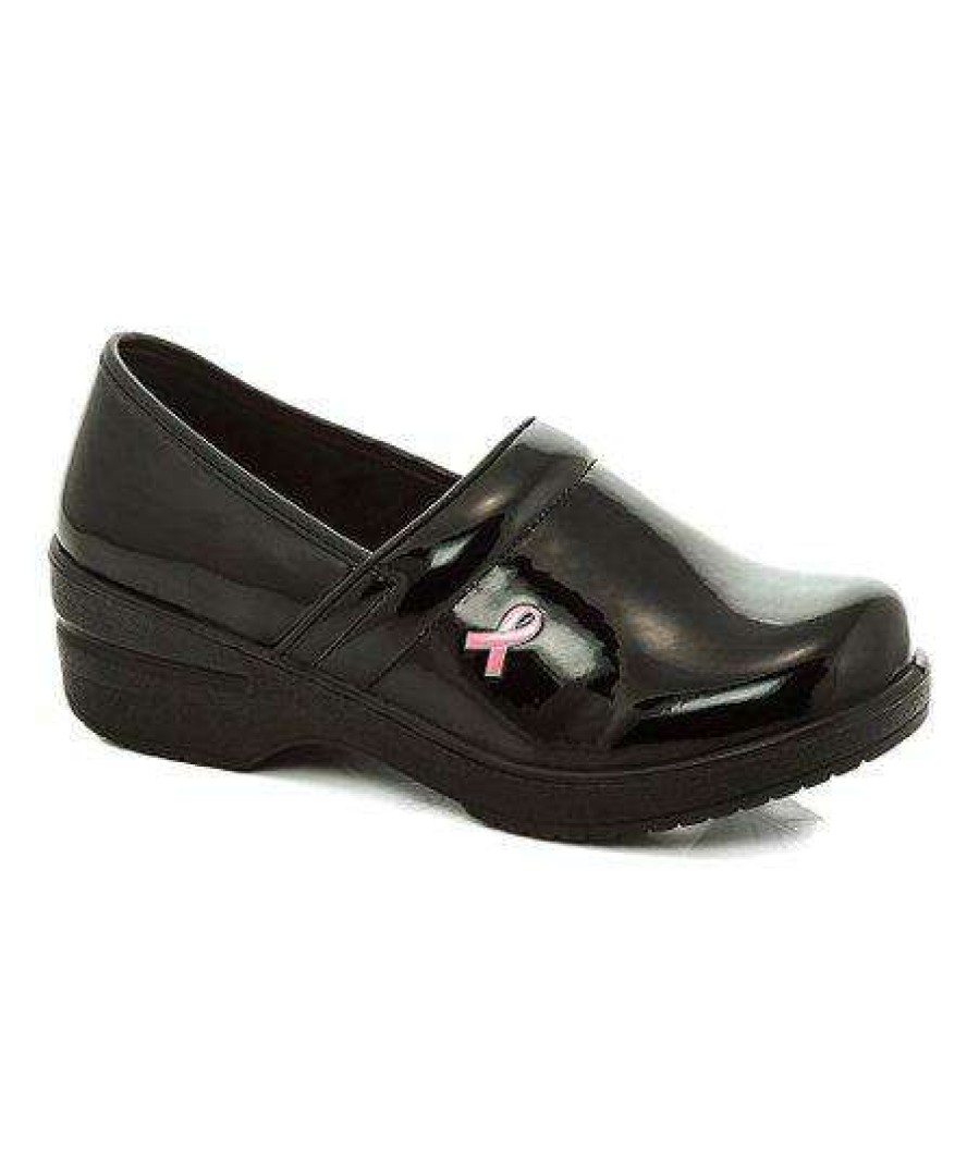 Shoe Type * | Rasolli Dannis2517 Black Nursing Shoe (Breast Cancer Awareness)