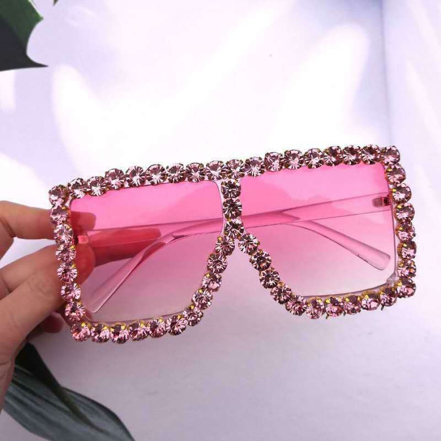 Accessories * | China What'S New Bling Sunglasses Pink