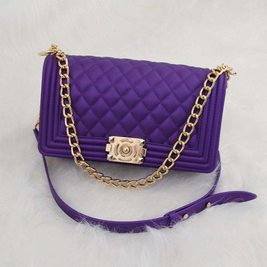 Accessories * | China 1028 Purple Jelly Purse (Large)