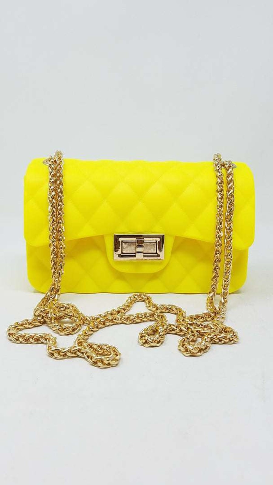 Accessories * | Eli Jp067 Neon Yellow Jelly Purse (Small) What'S New