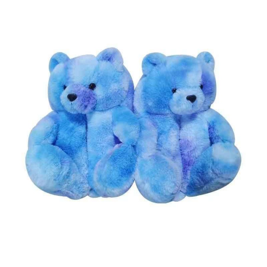 Shoe Type * | China Teddy Bear Slippers Blue Multi