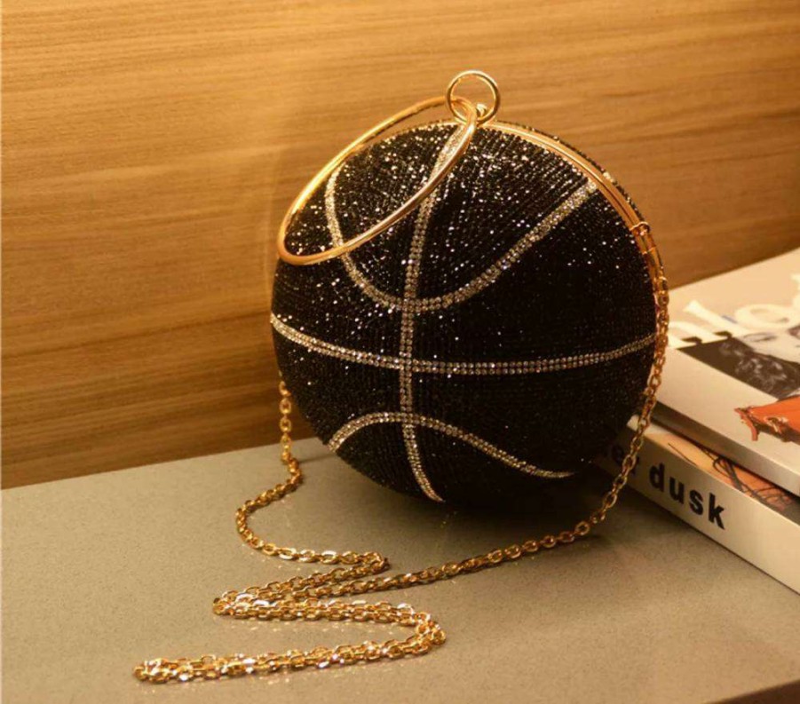 Accessories * | Eli What'S New Lgz027 Basketball Rhinestone Purse (Large)