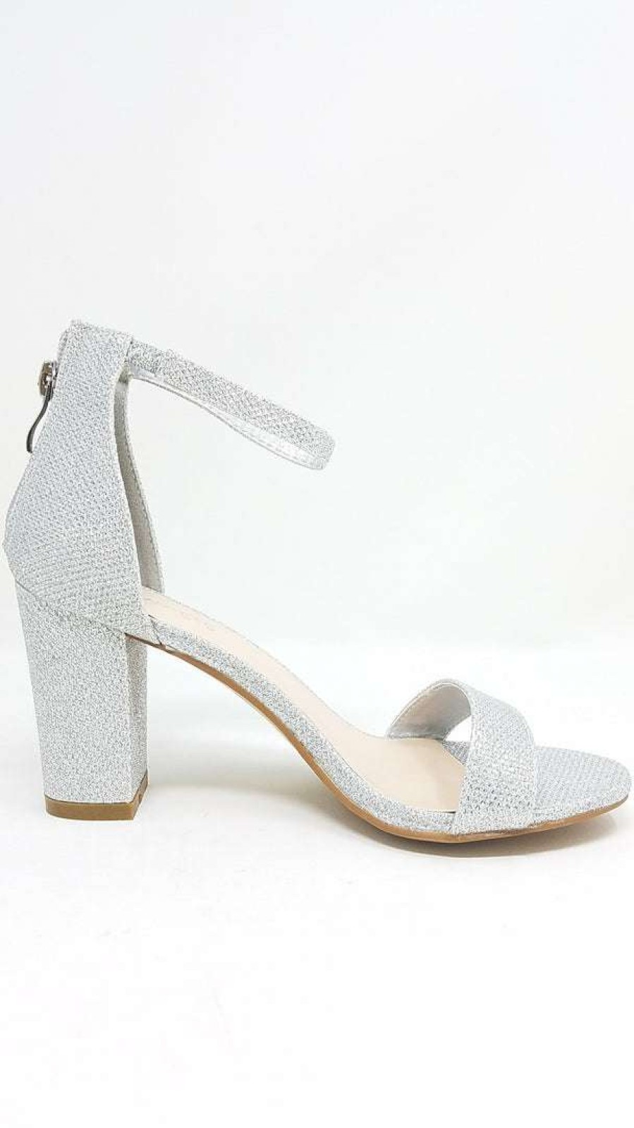 Shoe Type * | Shoe Magnate Alondra1 Silver Glitter Back In Stock