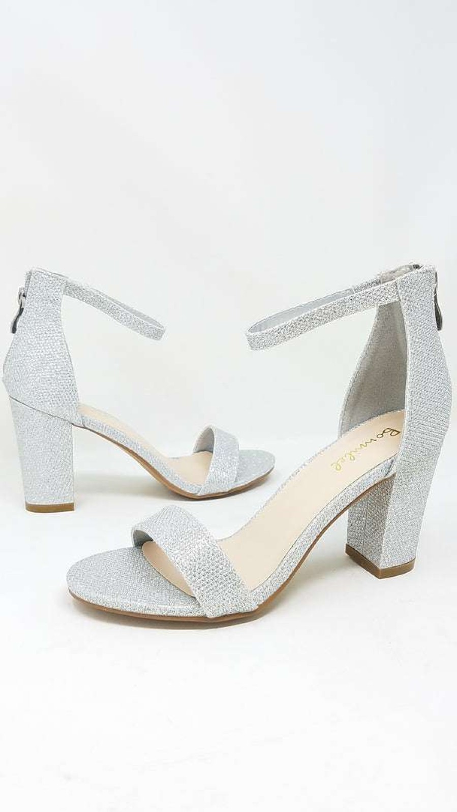 Shoe Type * | Shoe Magnate Alondra1 Silver Glitter Back In Stock