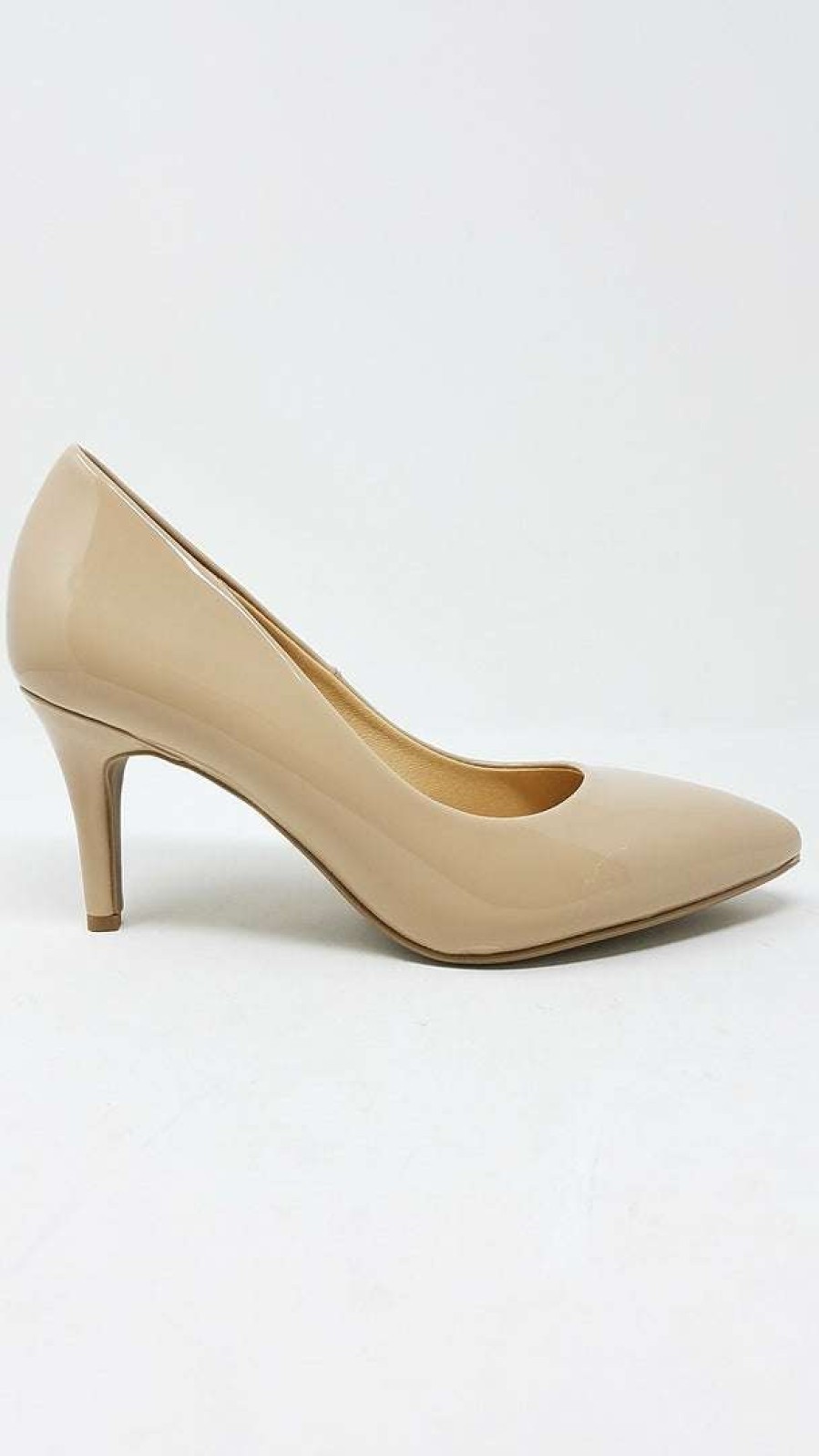 Shoe Type * | Fortune Coen Dark Beige Patent Back In Stock