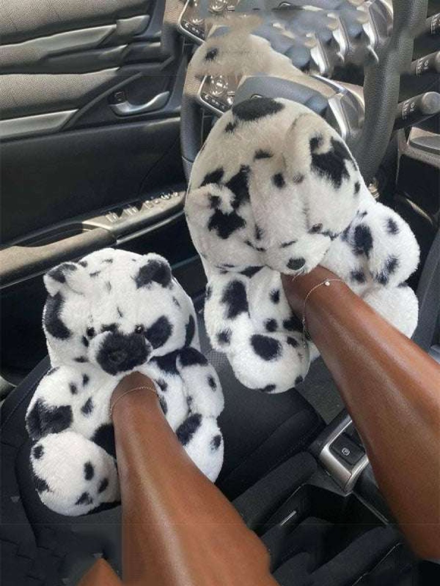 Shoe Type * | China Teddy Bear Slippers Cow What'S New