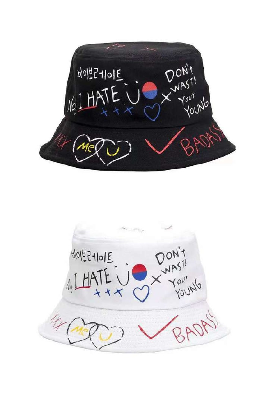 Accessories * | China Graffiti Bucket Hat