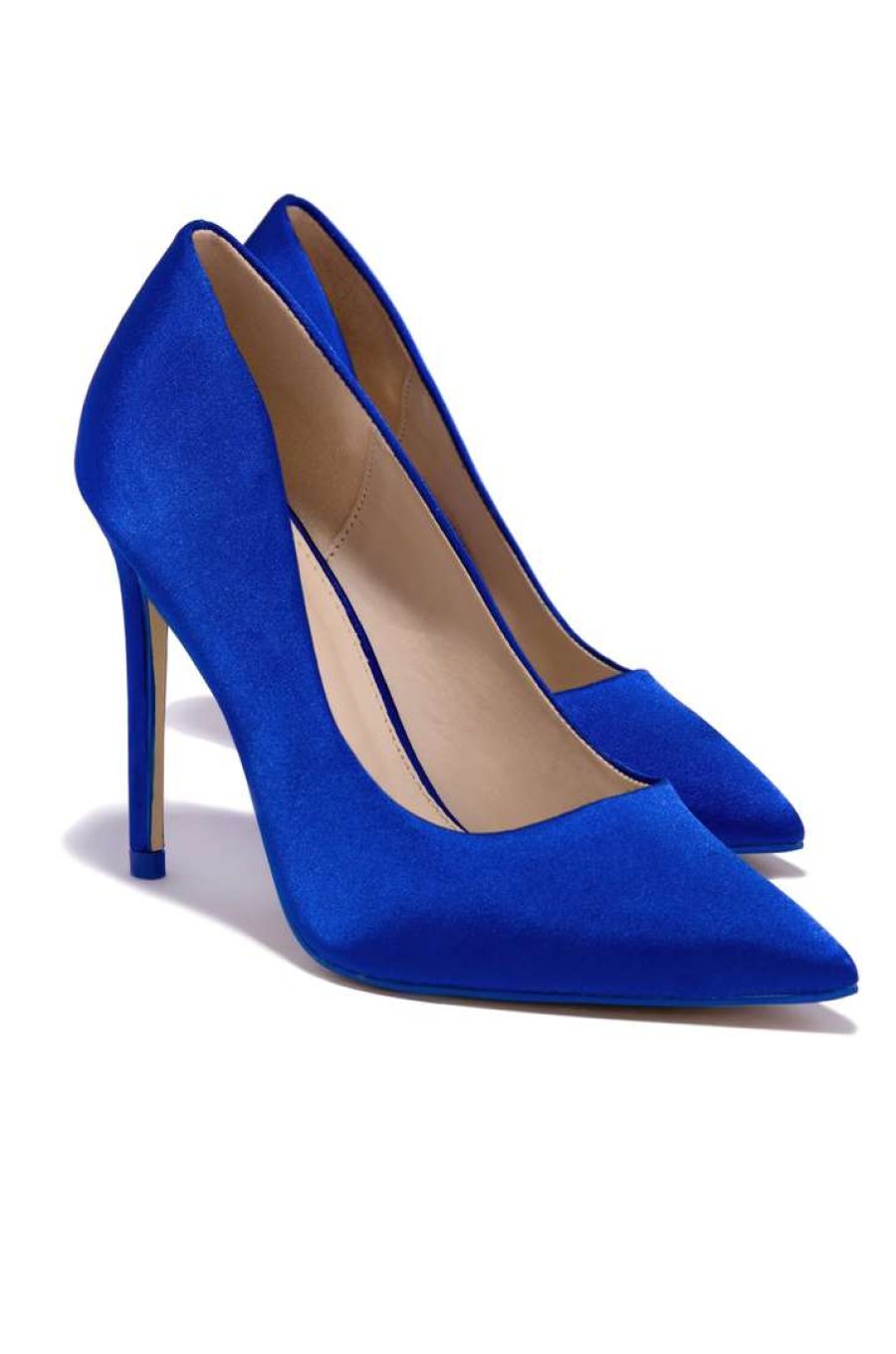 Shoe Type * | Mixx Selena Blue Satin What'S New