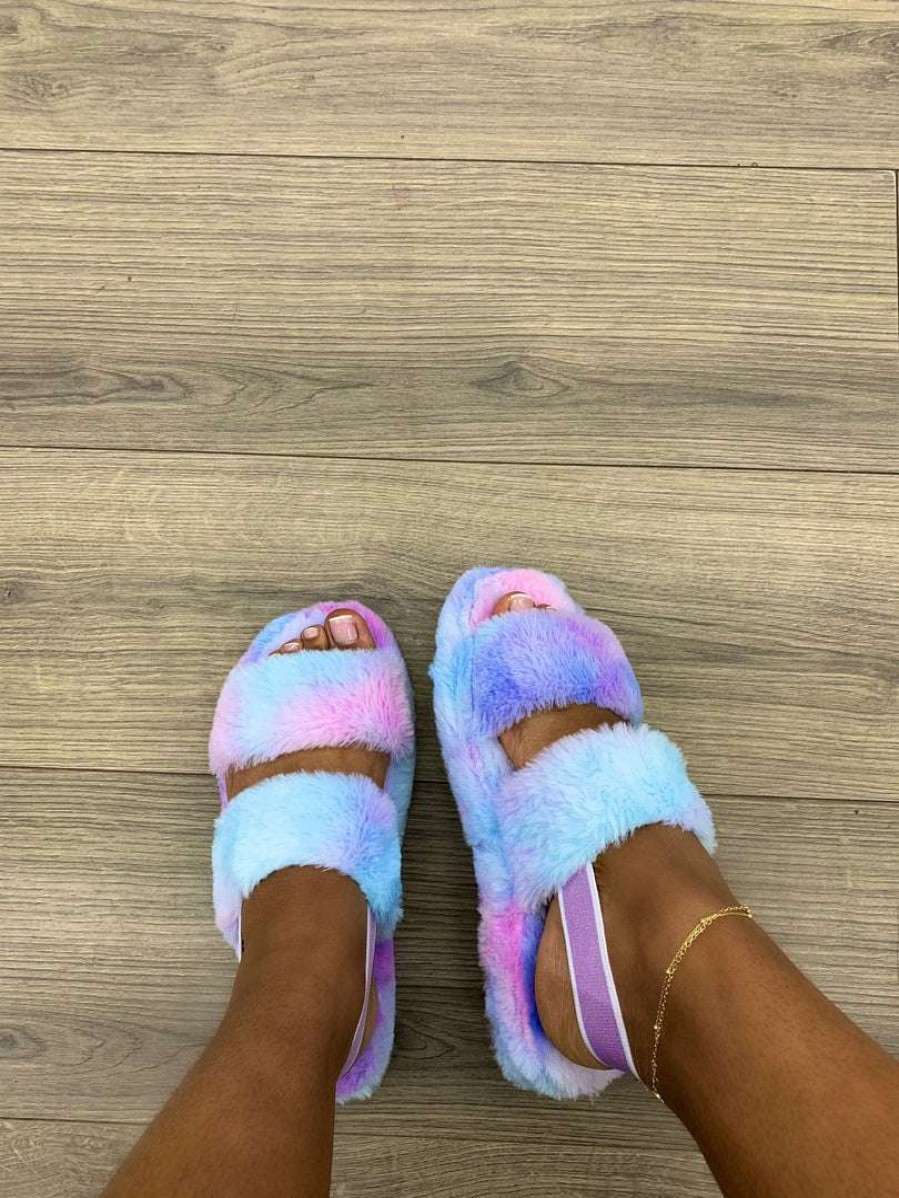 Shoe Type * | Yoki What'S New Cozy02 Blue Tie Dye