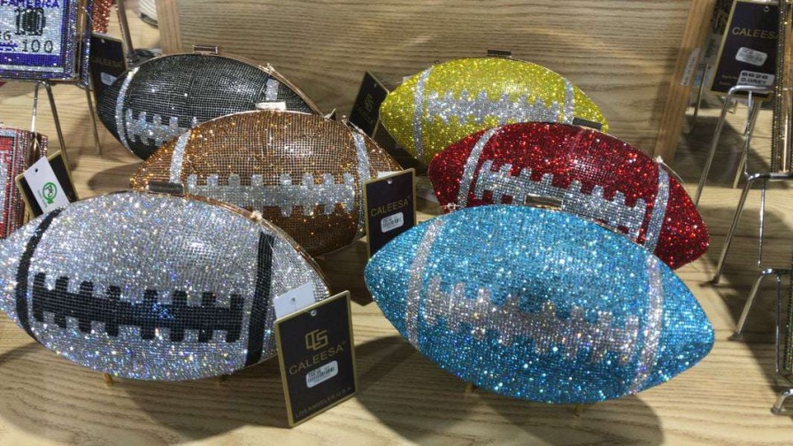 Accessories * | Joia 2088 Football Rhinestone Purse