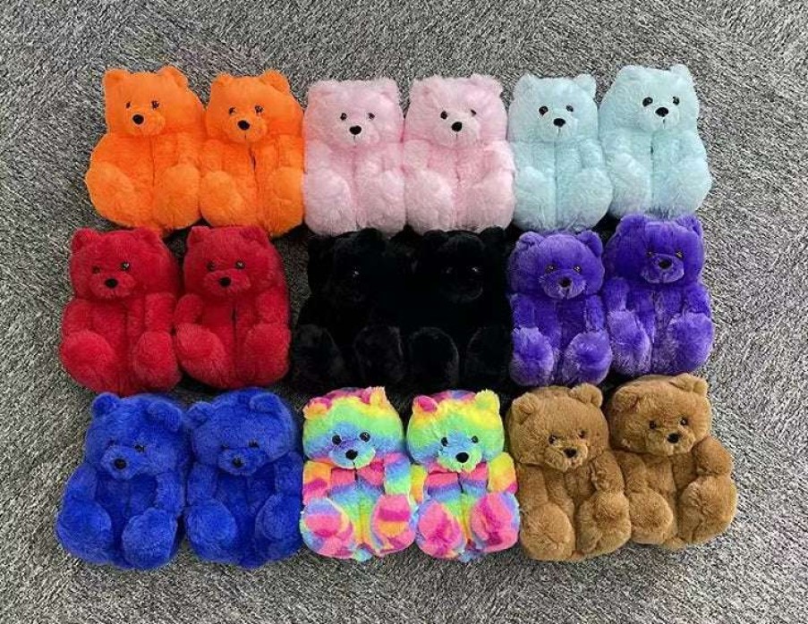 Shoe Type * | China Shoe Type Kids Teddy Bear Slippers