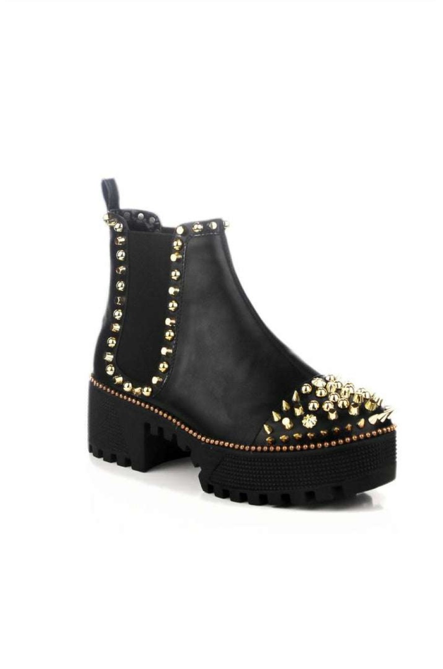 Shoe Type * | Cape Robbin Spiky Black/Gold What'S New