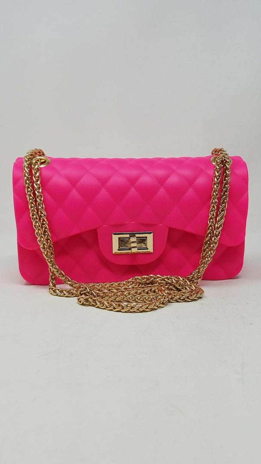 Accessories * | Eli Jp068 Neon Pink Jelly Purse (Medium)