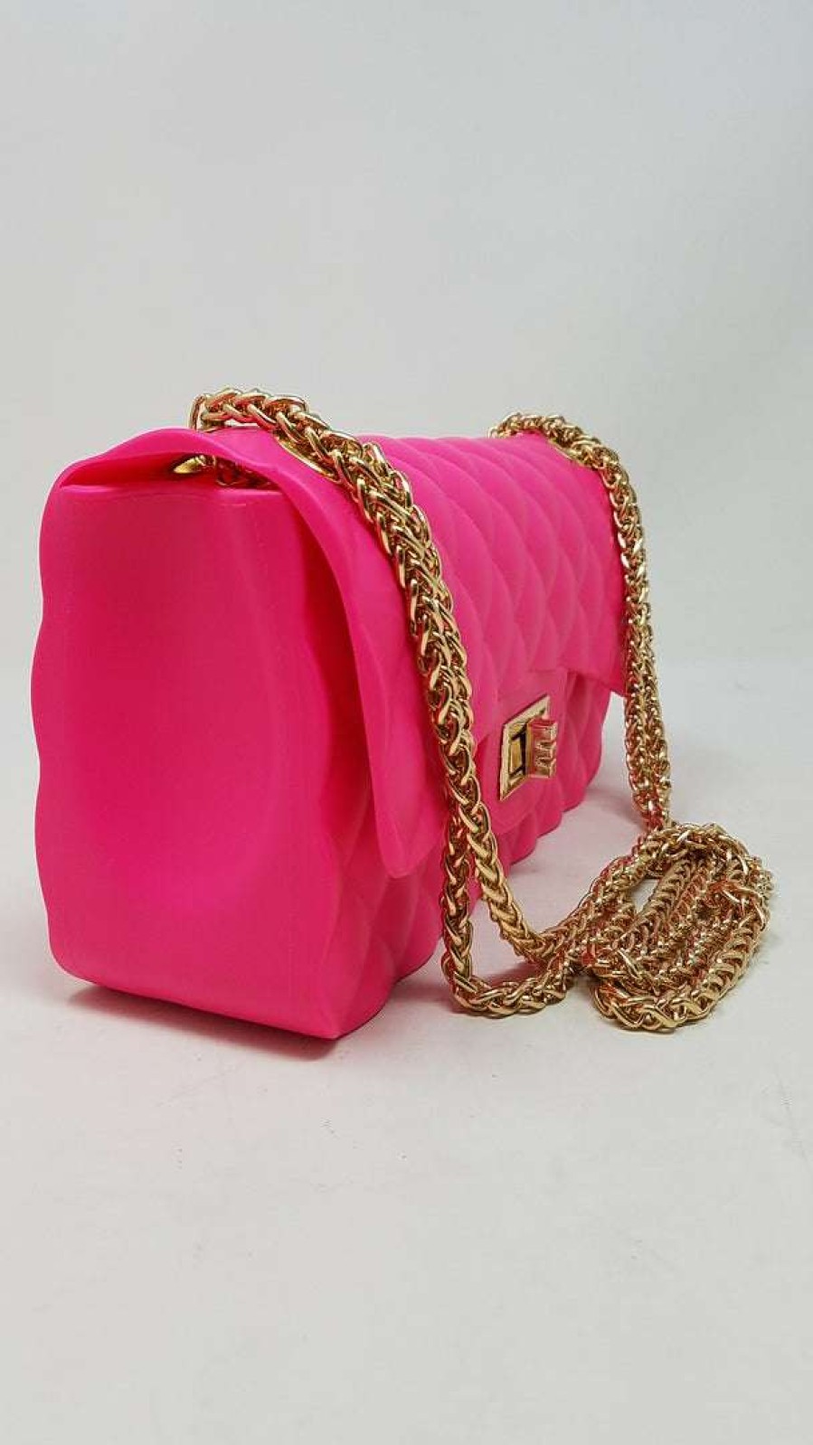 Accessories * | Eli Jp068 Neon Pink Jelly Purse (Medium)