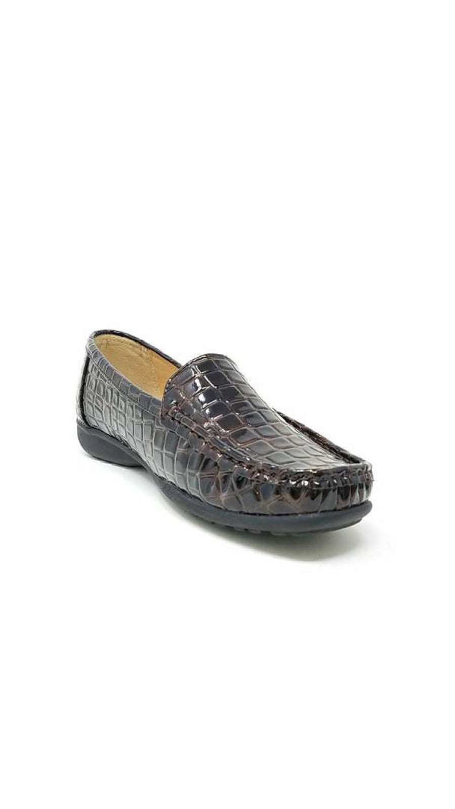 Shoe Type * | Olem Back In Stock Hazel7 Brown Crocodile